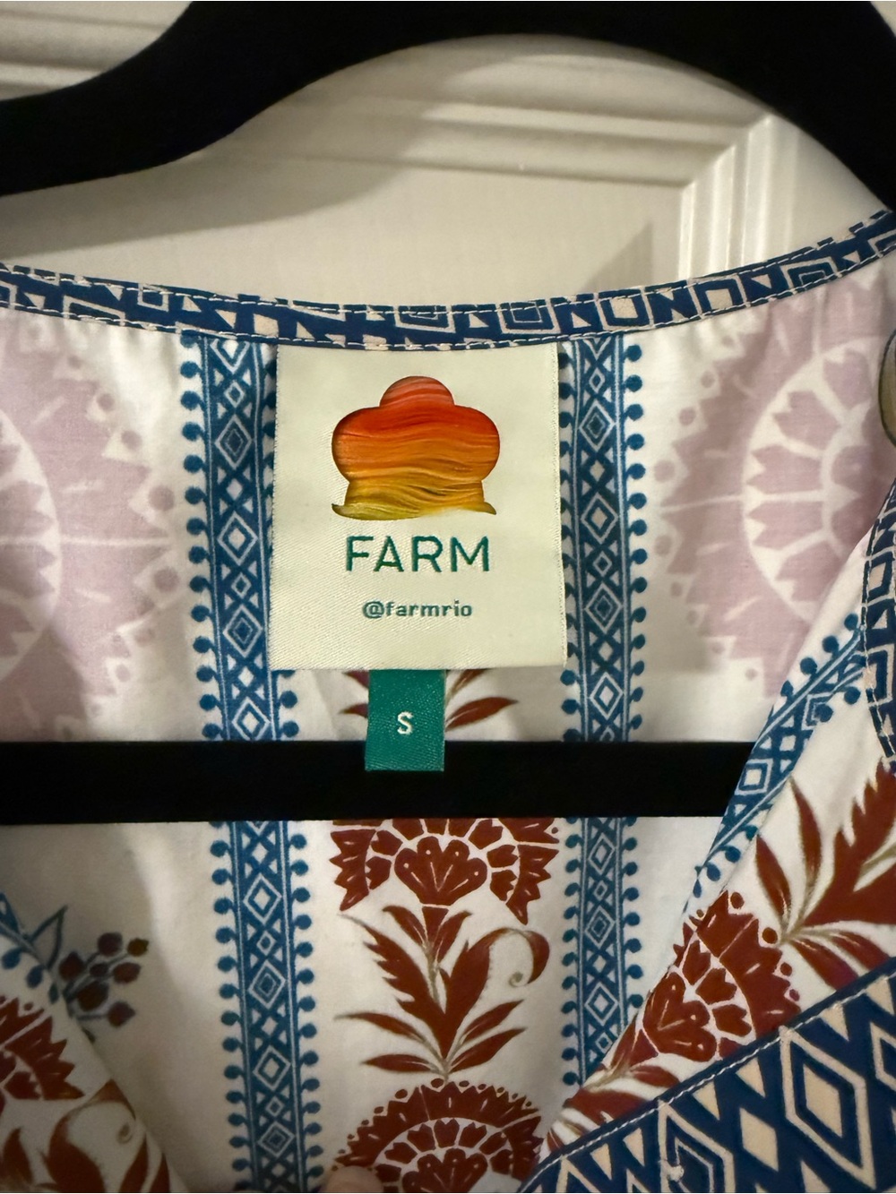 Farm Rio Floral Embroidered Puff-Sleeve Romper Worn Once! - Picture 3 of 4
